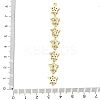 Brass Micro Pave Clear Cubic Zirconia 7 Star Links Connector Charms KK-H539-16G-05-3