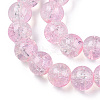 Transparent Crackle Baking Paint Glass Beads Strands X2-DGLA-T003-01A-14-3