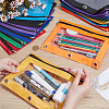 CutHollow 40Pcs 8 Colors Rectangle Oxford Cloth 3-Ring Pen Pencil Zipper Bags ABAG-CL0001-14-3