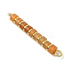 8Pcs 8 Styles Natural Mixed Gemstone & Electroplated Synthetic Non-magnetic Hematite Heishi Beaded Connector Charms PALLOY-JF03291-5
