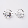 Brass Hollow Polygon Beads KK-M092-D-P-1