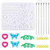 Heart Star DIY Silicone Pendant Molds DIY-TA0010-95-1