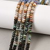 Natural African Turquoise(Jasper) & Unakite & Blue Spot Jasper & Crazy Agate & Yellow Opal & Ice Obsidian & Synthetic Shoushan Stone Beads Strands G-Z135-C07-2x4mm-1