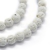 Synthetic Lava Rock Round Beads Strands G-E508-04-4mm-1-3