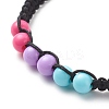 Acrylic Braided Bead Bracelet BJEW-JB08546-4