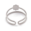 Non-Tarnish 304 Stainless Steel Cuff Rings RJEW-G285-66P-3