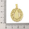 Virgin Mary Theme Rack Plating Brass Micro Pave Cubic Zirconia Pendants KK-G513-41G-3