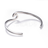 Tarnish Resistant 304 Stainless Steel Cuff Bangles LS-BJEW-G611-01P-3