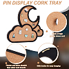Hexagon Wall Mounted Brooch Jewelry Display Cork Tray ODIS-WH0329-84D-4