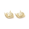 Snail Rack Plating Brass Charms KK-G512-13G-1