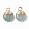 Natural Green Aventurine Pendants G-S359-021C-2