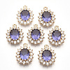 Transparent Faceted Glass Pendants GLAA-R212-15B-1