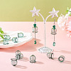 10Pcs Glass Bead Caps for Wind Chimes Making GLAA-BY0001-05F-7