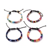 Ethnic Tribal Cloth Braided Bead Bracelet BJEW-JB07483-1