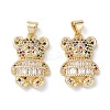 Brass Micro Pave Cubic Zirconia Pendants KK-M240-18-2