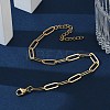 PVD Vacuum Plating 304 Stainless Steel Paperclip Chain Bracelet for Men Women BJEW-E031-02G-01-5