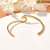 Ion Plating(IP) 304 Stainless Steel Cuff Bangles LS-BJEW-G611-01G-4