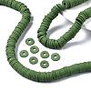 Flat Round Handmade Polymer Clay Beads CLAY-R067-10mm-43-5