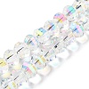 Transparent Electroplate Glass Beads Strands X-GLAA-Q099-C01-14-1-1