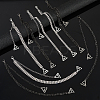 4 Pairs 4 Styles Rhinestone Chain Non-slip Bra Straps FIND-GO0002-51-7
