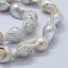 Natural Baroque Pearl Keshi Pearl Beads Strands PEAR-K004-19-3