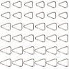 90Pcs 3 Styles 304 Stainless Steel Adjuster Triangle Double Buckles STAS-SC0008-93-1