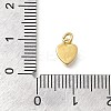 Brass & Natural Shell Heart Charms KK-D431-025B-01G-3