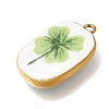 Fruit & Floral & Animals Printed Handmade Porcelain Pendants STAS-Z207-01G-08-2