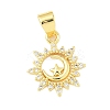 Brass Micro Pave Cubic Zirconia Pendants KK-D357-16E-G-1