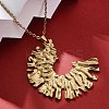 Exaggerated Semicircle 304 Stainless Steel Pendant Necklaces NJEW-M096-27G-4