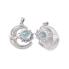 Natural Aquamarine Pendants X-KK-A173-04P-04-2
