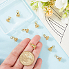 12Pcs Brass Micro Pave Clear Cubic Zirconia Charms ZIRC-BBC0003-46-3