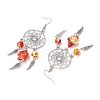 5Pairs 5 Colors Alloy & Synthetic Turquoise Chandelier Earrings EJEW-JE06339-01-5