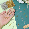 100Pcs 2 Colors Tibetan Style Hook and S-Hook Clasps FIND-PH0060-07-3