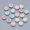 Craft Acrylic Horizontal Hole Letter Beads SACR-S201-11O-1