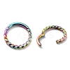 Ion Plating(IP) Twisted Ring Hoop Earrings for Girl Women STAS-K233-02B-MC-2