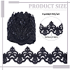 3 Yards Polyester Embroider Flower Lace Trim OCOR-MA0001-47A-2
