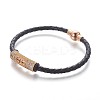 Leather Cord Bracelets BJEW-P247-D-3