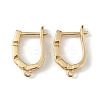 Brass Hollow Out Rectangle Hoop Earring Findings ZIRC-L097-058G-1