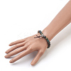 Natural Round Indian Agate Stretch Bracelets BJEW-JB03845-04-4