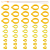 45Pcs 3 Style Silicone Rings with 1Pc Rubber Necklace Lanyard Anti-Lost Pendant Holder DIY-GF0008-18-1