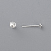 304 Stainless Steel Stud Earring Findings STAS-H436-25S-6mm-2