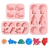 1Pc Astronaut Rocket Hemisphere DIY Silicone Molds DIY-YW0012-17-1