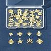 32Pcs 8 Styles Rack Plating Brass Charms KK-FS0001-53-9