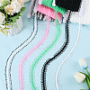 25M Nylon Elastic Pleated Lace Trim OCOR-CY0001-13F-5