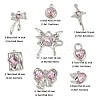 8Pcs 8 Styles Rack Plating Alloy Glass Pendants FIND-FP0002-94-6