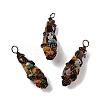 Natural Tiger Eye Pointed Big Pendants G-G860-03R-05-1