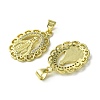 Brass Micro Pave Cubic Zirconia Pendants KK-H472-53O-G-2