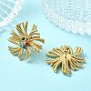 304 Stainless Steel Micro Pave Clear Cubic Zirconia Stud Earrings For Women EJEW-B112-02G-03-2