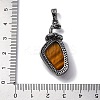Natural Tiger Eye Pendants G-K338-42AS-05-3